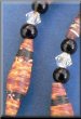Leopard - Speckled Brown Tan Paper Bead and Swarovski Crystal Necklace